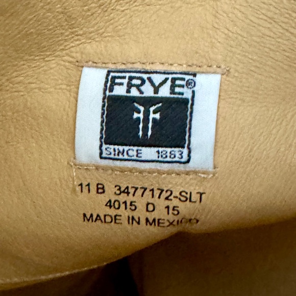 Frye Melissa Brown Double Sole Button Lug Tall Riding Boots Women's Size 11 - Picture 9 of 12